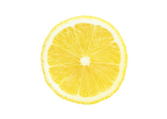lemon in a cut on a transparent background