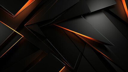 Abstract Minimalistic Octane Render of Sharp Edges against a Black Background Wallpaper