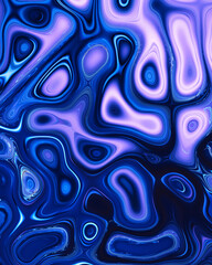 Abstract liquid space pattern art with circles and waves