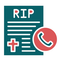 Death Announcement Icon Style