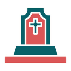 Fototapeta premium Tomb Icon Style