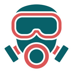 Gas Mask Icon Style