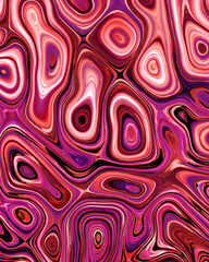 Abstract liquid space pattern art with circles and waves