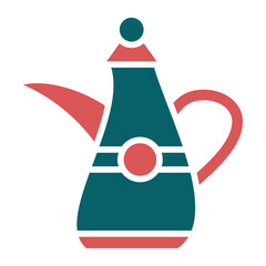 Arabic Teapot Icon Style