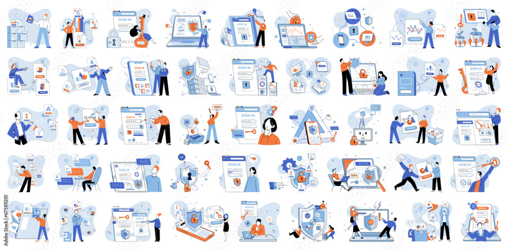 Poster cyber security vector illustration. cybersecurity is backbone digital privacy and protection the sec