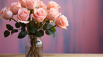 Fototapeta premium bouquet of roses HD 8K wallpaper Stock Photographic Image 