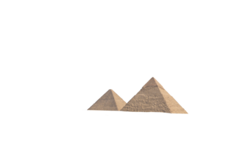 giza pyramids isolated on a transparent background ready to place in your design