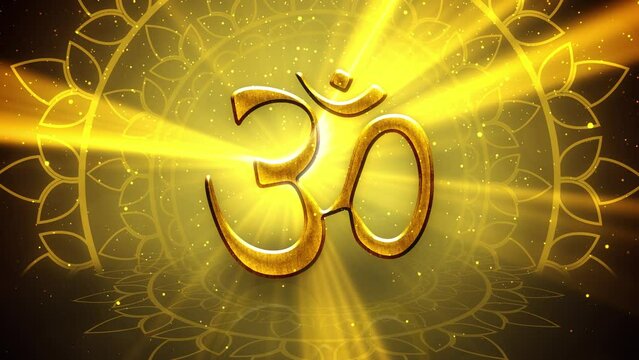 Om Symbol Hindu Worship Background
