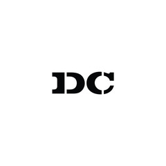 DC logo design vector template,Letter D C icon logo design template.creative initial C D symbol. DC logo, DC logo monogram 