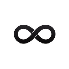 Trustworthy utility company monochrome glyph logo. Reliability business value. Infinity simple icon. Design element. Created with artificial intelligence. Ai art for corporate branding, marketing