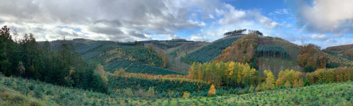 Sauerland Panorama - herbstlicher Farbenrausch im Land der 1000 Berge