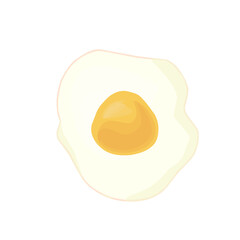 fried egg isolated on white