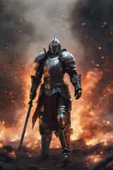 Fototapeta premium knight in armour