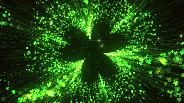 St Patrick's Clover Particles Background