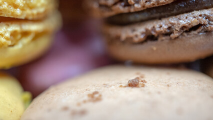 close up of a macaroon