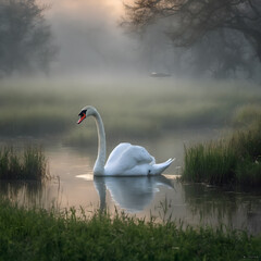 swan on the lake