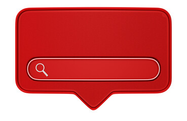 3D RENDERING SEARCH BAR ICON FOR BUSINESS MARKETING 