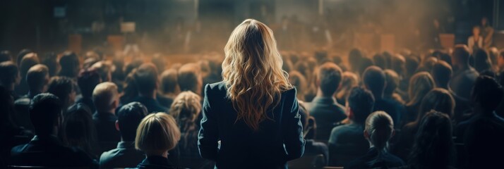 Conquer Stage Fright  Master Public Speaking for Career Triumph, Generative AI - obrazy, fototapety, plakaty