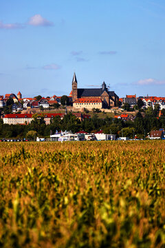 historic german city of fritzlar in the back perpendicular