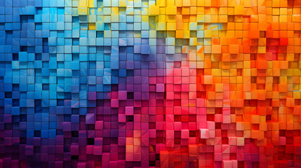abstract colorful pixel background - obrazy, fototapety, plakaty
