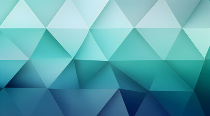Abstract background wallpaper of gradient mint triangles in a geometric pattern.