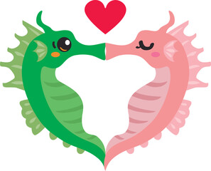 辰年のタツノオトシゴのカップル