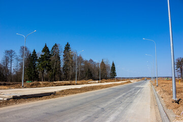 Construction of a new country road