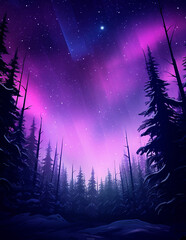 Northern lights (Aurora borealis) in the sky