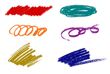 Fototapeta premium Scribble Crayon Drawing Random