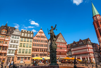 Old town square Romerberg in Frankfurt