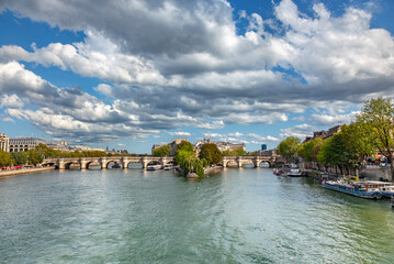 Fototapeta na wymiar Bridges across the river Seine