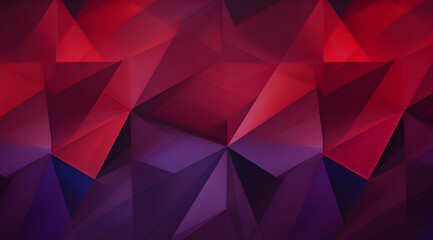 Fototapeta premium Vivid red and purple geometric pattern with a dynamic 3D feel, perfect for bold and modern designs.
