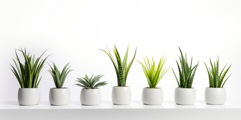 background of lined up plants. Generative Ai.
