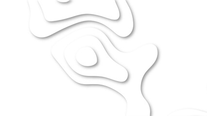 Abstract White Paper Cut Background. White Wave Paper Curved Reliefs Abstract Background. Abstract paper cut layered white posters. Fluid shapes brochure template. For banner, identity card, cover.	