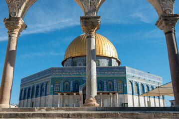 Dome of the Rock, Jerusalem, Israel. The place is sacred for Muslims, Christians and Jewish...
