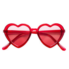 Red disco sunglasses on isolated background