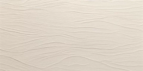 Zelfklevend Fotobehang curvy zen line pattern background, beige tone. Generative Ai. © 용성 김