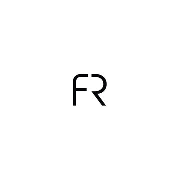 FR Logo Design , Creative Minimalist Letter RF Logo Design. . Letter F and R logo design vector. Initials FR logo