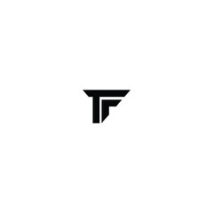 ft tf initial logo design vector graphic idea creative.Minimal abstract line art letter FT logo. This logo icon incorporate with letter F and T 