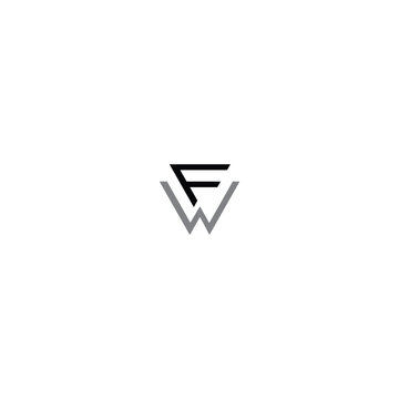 FW logo Alphabet letter icon logo FW. initial letter fw logo design WF