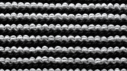 seamless wool texture, black and white. Generative Ai.