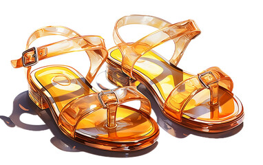 Lucid Sandal Styles isolated on transparent background.