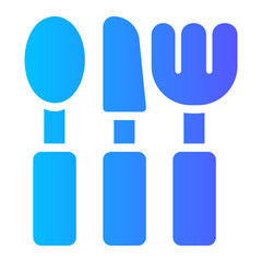 baby cutlery gradient icon