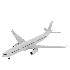 3D rendering illustration of an airliner