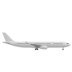 3D rendering illustration of an airliner