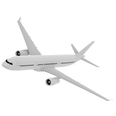 3D rendering illustration of an airliner