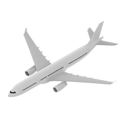 3D rendering illustration of an airliner