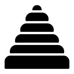 pyramid glyph icon