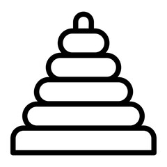 pyramid line icon
