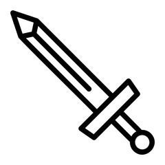 sword line icon